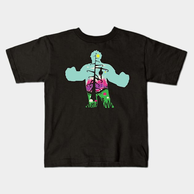 You Can't Catch Me Kids T-Shirt by johnoconnorart